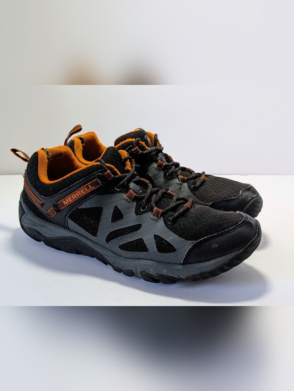 Merrell Outright Edge Hiking Trail Shoes Black Orange Men’s Size 9 Outdoor